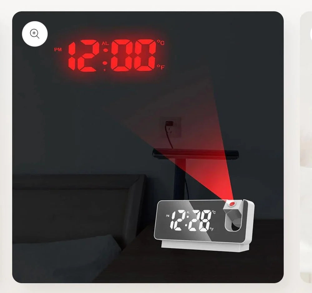 Mirror Projection Alarm Clock