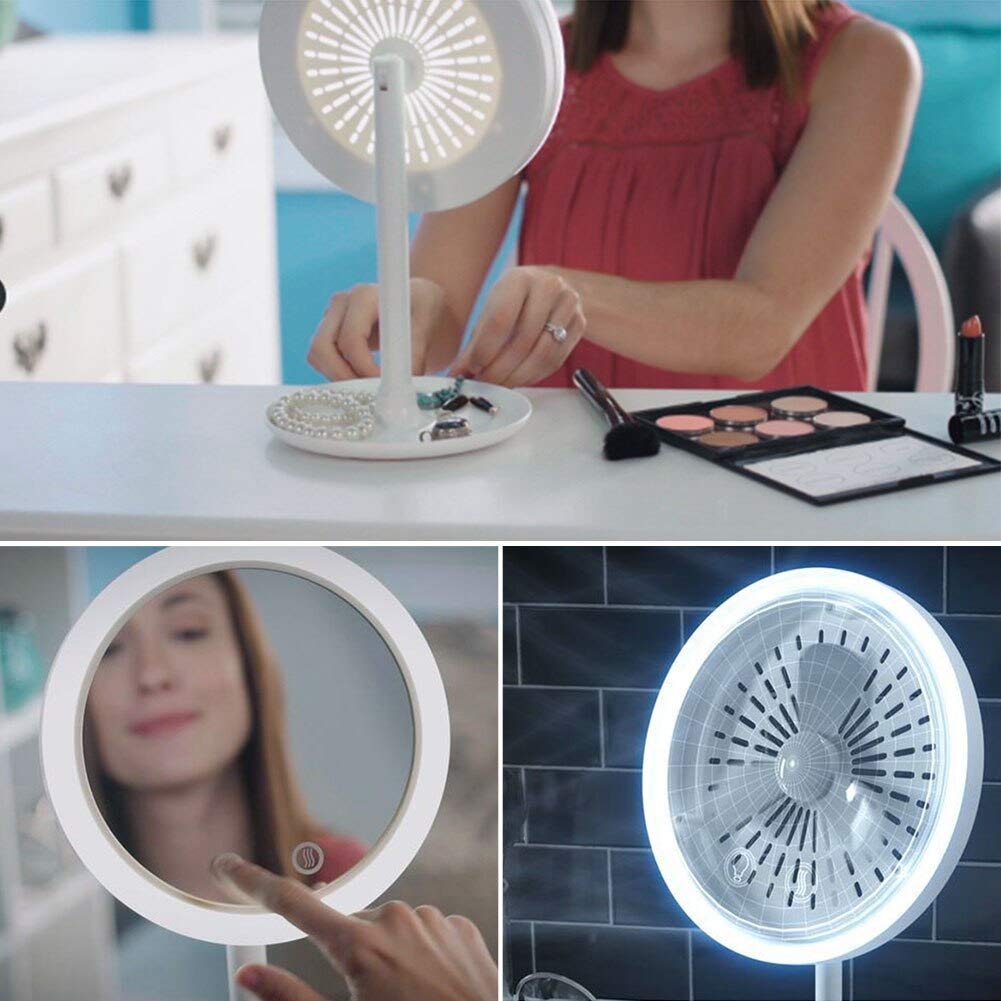 LED Makeup mirror with fan