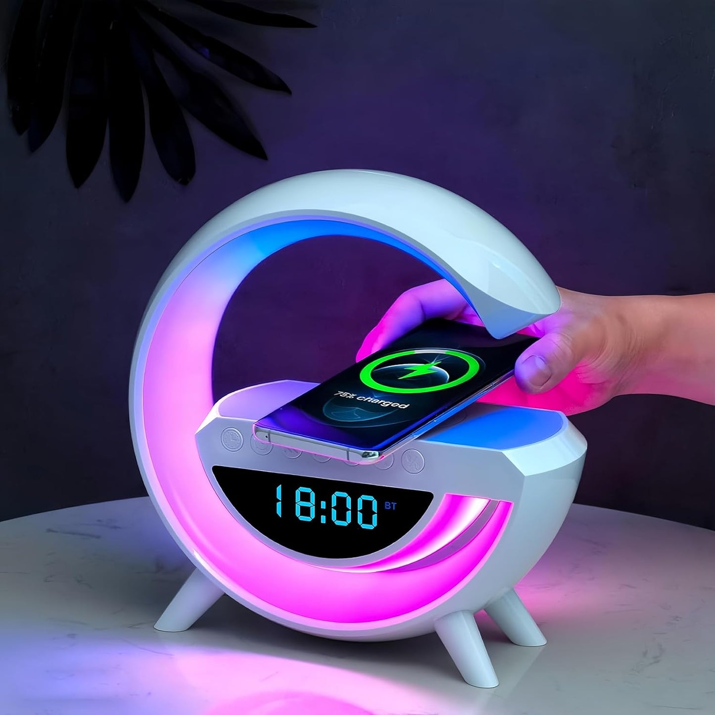 LED wireless charging speaker