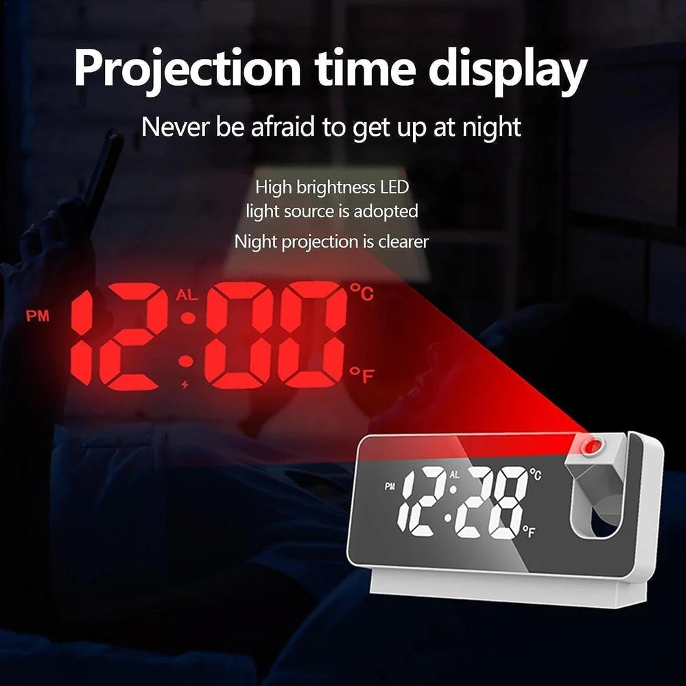 Mirror Projection Alarm Clock